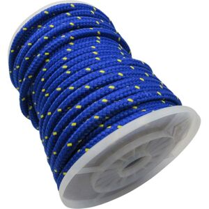 Securefix Direct - 8MM x 100 Metre Blue/Yellow Kernmantle Polypropylene Rope - 16 Plait Double Braided pp