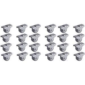 Tlily - 8PCS tpe Caster Wheels Duty Fixed Casters with Rigid Non-Swivel Base Ball Bearing Trolley Wheels Top Plate 1 Inch X3 I500063771