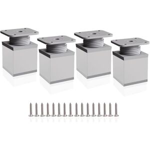 LINGHHANG Adjustable Furniture Legs, 4Pcs 50mm Cabinet Legs Adjustable Height 0-20mm Aluminum Table Legs for Desks Sofas diy Furniture