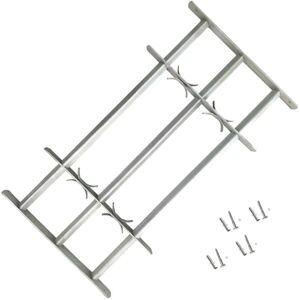 Adjustable Security Grille for Windows with 3 Crossbars 1000-1500 mm vidaXL