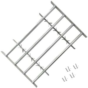 Vidaxl - Adjustable Security Grille for Windows with 4 Crossbars 700-1050 mm