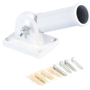 YMYNY Adjustable Stainless Steel Wall Mount Flag Pole Bracket Windproof Base with Screws mumu