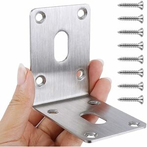 Alwaysh - 4 Pack 304 Stainless Steel Corner Braces - 70 x 70 x 50mm - Heavy Duty Corner Braces - Wood Corner Braces for Garden Sheds, Etc.