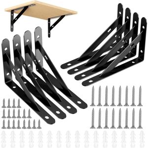 Alwaysh - 8 Pieces 150 x 95mm Wall Shelf Brackets, Triangle Bracket, Shelf Dividers, 90 Degree Brackets