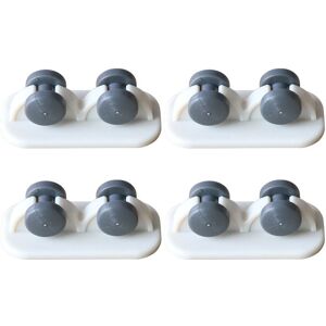 ALWAYSH 8 Pieces Mini Self-Adhesive Casters Small Plastic Sticky Casters for Furniture Bins Trolley Table Ottoman Storage Container Maximum Load Capacity 1kg