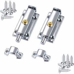 Alwaysh - Sliding Door Latch Barrel Bolt Stainless Steel, Toilet Door Lock Stainless Steel, 4