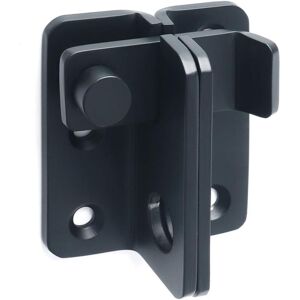 Alwaysh - Sliding Door Lock Shutter Lock Door Latch Swing Gate Lock Bolt with Screws for Door, Window, Cupboard and Garden, Matte Black Finish