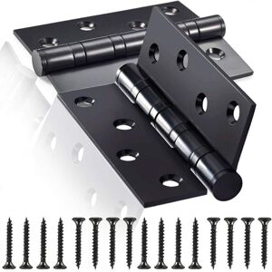 Alwaysh - Stainless Steel Door Hinge, 2 Pcs Stainless Steel Hinge with Screws, Foldable Stainless Steel Hinge Thickness 3mm, for Solid Interior Doors