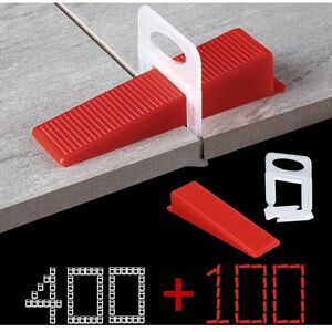 3mm Joint Width Tile Leveling System, 400 Pull Tabs, 100 Pcs Reusable Wedges Set, Leveling System for Tiles Thickness 3-12mm - Alwaysh