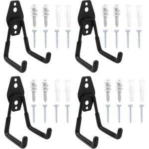 Alwaysh - 4 Pack Garage Wall Hooks Heavy Duty Small (68mm) Medium (130mm) Large (188mm) Heavy Duty Storage Hooks for Garage Organization and Garden