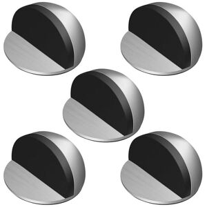 AlwaysH Pieces Door Stops, Stainless Steel Adhesive Door Stops, Doorstops with Rubber Bumpers, Adhesive Door Stop for All Hard Floors, Ensure the
