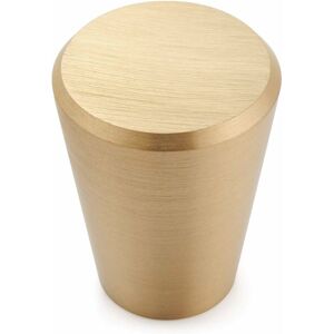 Set of 10 Door Knobs Solid Pure Brass Cabinet Knob for Cupboards, Drawer and Cabinet Gold 20mm Cone - Alwaysh