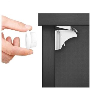 Linghhang - Baby Safety Cupboard Door Lock (8 Locks + 2 Keys), Child Safety Drawer Cabinets Magnetic Locks Security Cabinet + Instructional Video