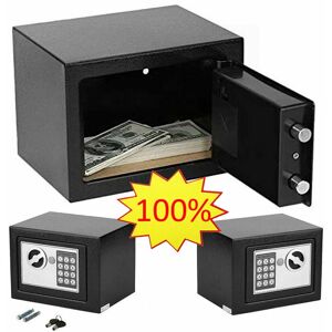 Briefness - Electronic Password Security Safe Money Cash Deposit Box Office Home Safe Password Key Anti-theft Safe Box Wall Mounted Home Safety