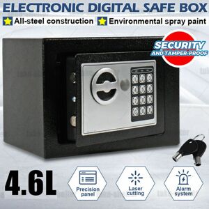 Briefness - Cabinet Safes Cash Safety Box Solid Steel Electronic Password Security Safe Box with Lock Key Hotel Safety Box for Home Office Money Cash