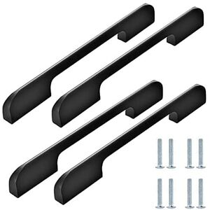 ZVD - Black Stainless Steel Kitchen Cabinet Handle - Pack of 4 (192 mm)