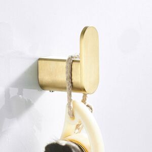 Linghhang - Brushed Gold Finish Stainless Steel Robe Hook, Wall Mounted Gold Color Robe Hook, Elegant Design Towel Hook