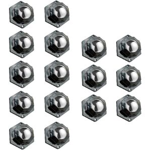 Tlily - Caster Wheels for Small Appliances, 360°Rotation Wheels, Stainless Steel Rollers Universal Wheel 16Pcs Black