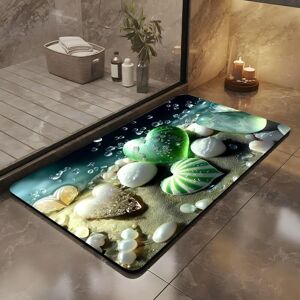 Ccykxa - 400×600×30) Non-slip Bath Mat, Diatomite Bath Mat & 3D Rare Pattern (The Heart of the Ocean), Soft, Absorbent and Quick-drying Bath Mat,