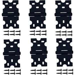 Ccykxa - 6 Pcs Black Hinges, Cabinet Hinges with Screws Suitable for Small Doors/Drawers/Windows/Home Furniture Hardware