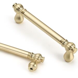 CCYKXA Pack of 10 Gold Kitchen Cabinet Handles Center Distance 96 mm Kitchen Door Handle Furniture Handle Kitchen Handle Bedroom Handle CK-EU0008