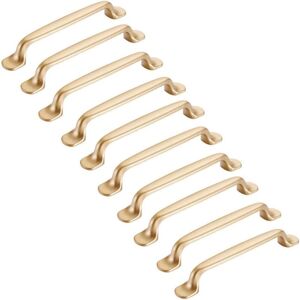 10pcs Gold Cabinet Handle 128mm-Furniture Handle Kitchen Cabinet Door Handles Cupboard - Csparkv