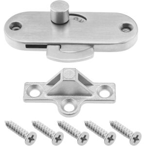 Csparkv - 1PCS 304 Stainless Steel 90° Deadbolt Sliding Door Lock 90 Degree Door Latch Accessories for Bedroom Door Garage Garden