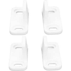 Csparkv - 2 Pack Barn Door Floor Guide, White Carbon Steel Plastic Barn Door Stops for Sliding Door, Bottom Guide Floor Support for Dorm Hotel Cabinet