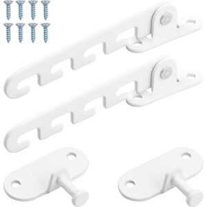 Csparkv - 2 Pieces Casement Window Restrictor, Window Restrictor Window Opening Limiter with Screws, Adjustable Window Restrictor Without Drilling,