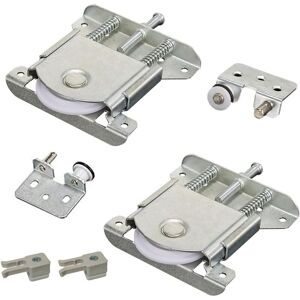 Csparkv - 2Pcs Cabinet Sliding Door Roller Kit Replacement Accessories Hardware Pulley