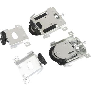 Csparkv - 2pcs Sliding Door Rollers Cupboard Wardrobe Door Rollers Runners Guides Nylon Silver