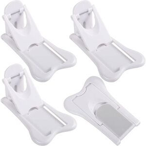 Csparkv - Set of 4 Sliding Door Stops, Child Window Safety Self-Adhesive Door Block Baby Safety Protection Home Security Without Drilling for Use
