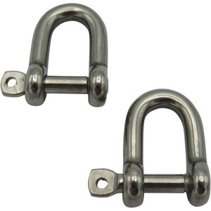 Securefix Direct - d Shackles with Captive Pin 12MM X2 (316 Stainless Steel Marine Rigging Dee)