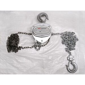 SECUREFIX DIRECT Dacromet Chain Hoist Block 0.5 Ton 3 Metre (500KG 0.5T 3M Corrosion Resistant)