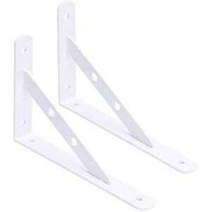 ZVD - Decorative bracket for wall shelf with stainless steel screws 200 x 120 mm set of 2, white