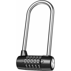 Linghhang - Digit Combination Lock, 4.65 Inch Long Shackle Resettable Padlock, Waterproof Extended Gym Lock for School, Employee, Gym and Sports