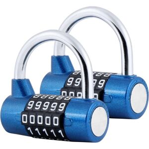 Linghhang - Digit Combination Padlock, 2 Pcs Gym Lock, Can Be Resettable Combination Locks for Locker, Toolbox, Fences,