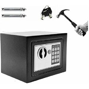 DAYPLUS Digital Electronic Security Safe Box with Two Keys,High Security Steel small home Office Digital Electronic Safe Box Fire Safe Box, For Home Office