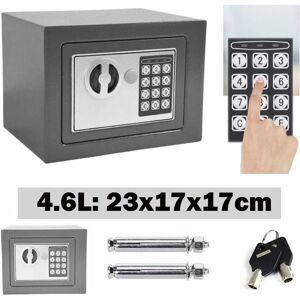DAYPLUS Digital Electronic Security Safe Box with Two Keys,High Security Steel small home Office Digital Electronic Safe Box Fire Safe Box, For Home Office