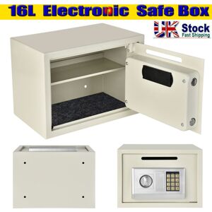 Dayplus - digital steel safe electronic security home office money cash safety box larger white