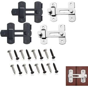 ZVD Door Bolt Latch Buckle - Pack of 4 with Screws