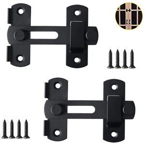 ZVD - Door Latch Stainless Steel Padlock Door Lock Small Door Lock Bathroom Door Lock Window Furniture Pet Door Lock 2pcs
