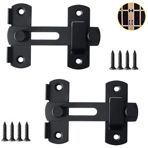 ZVD - Door Latch Stainless Steel Padlock Door Lock Small Door Lock Bathroom Door Lock Window Furniture Pet Door Lock 2pcs