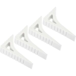 ZVD - Door Stop, 4 Pack, Rubber Door Stop, Wedge, Small Door Wedge, Heavy-Duty Window Stopper for the Bottom of Doors, Floors, Interior Walls, White