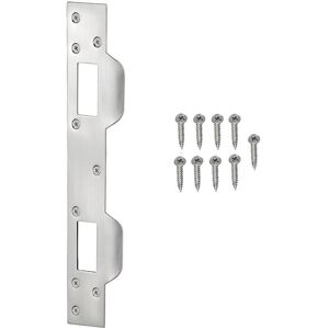 Linghhang - White Door Lock for 5-1/2 to 6' Metal Door Lock Plates, Interior and Exterior Door Latch Security Secures Door Frame