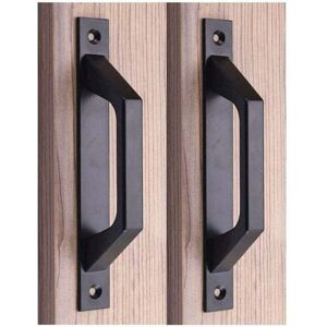 LINGHHANG Drill Bit Set (D Black) for Drill 19.6cm Wood Handle Barn Door Pull Sliding Door Handle Carbon Steel