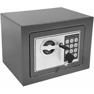 Dayplus - Electronic Home Mini Safe Box Digital Steel Money Cash Safe Key 4.6 Litre Volume Grey