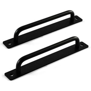 ZVD - Exterior door handle 2 pieces (black), sliding door handle, barn door handle, wooden door handle
