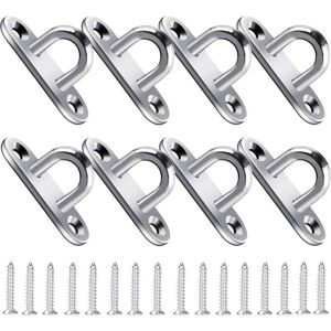 Memkey - Eyelet pad, eyelet plate made of stainless steel, with 16 screws and plastic caps, load capacity up to 40 kg, perfect for hanging flower