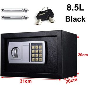 DAYPLUS Fireproof 8.5L Electronic Password Security Safe Money Cash Deposit Box Office Home Safe Password Key Anti-theft Safe Box Wall Mounted Home Safety